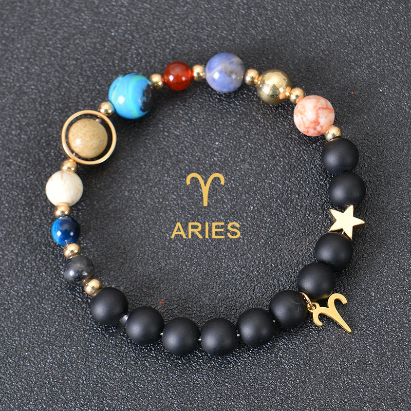 12 constellation bracelets for men and women 12 constellation healing crystal stone bead bracelets birthday constellation gifts constellation fortune spiritual bracelet