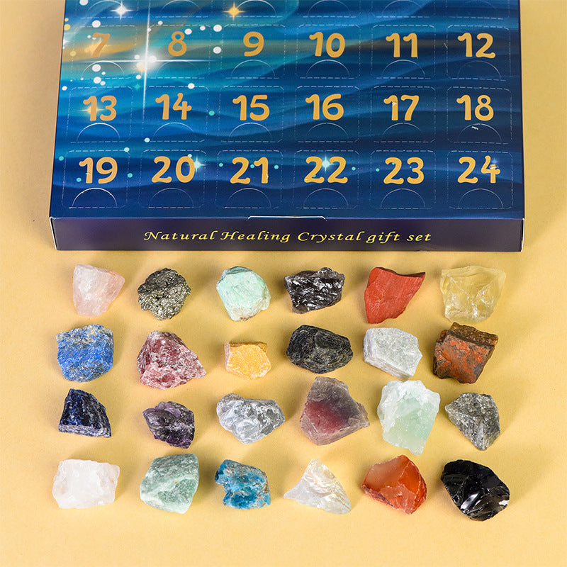 Natural crystal irregular rolling stone set Christmas gift indoor ornaments set crystal and healing stone, beginner crystal gift set healing crystal set crystal is suitable for collection, meditation, yoga, gift, game