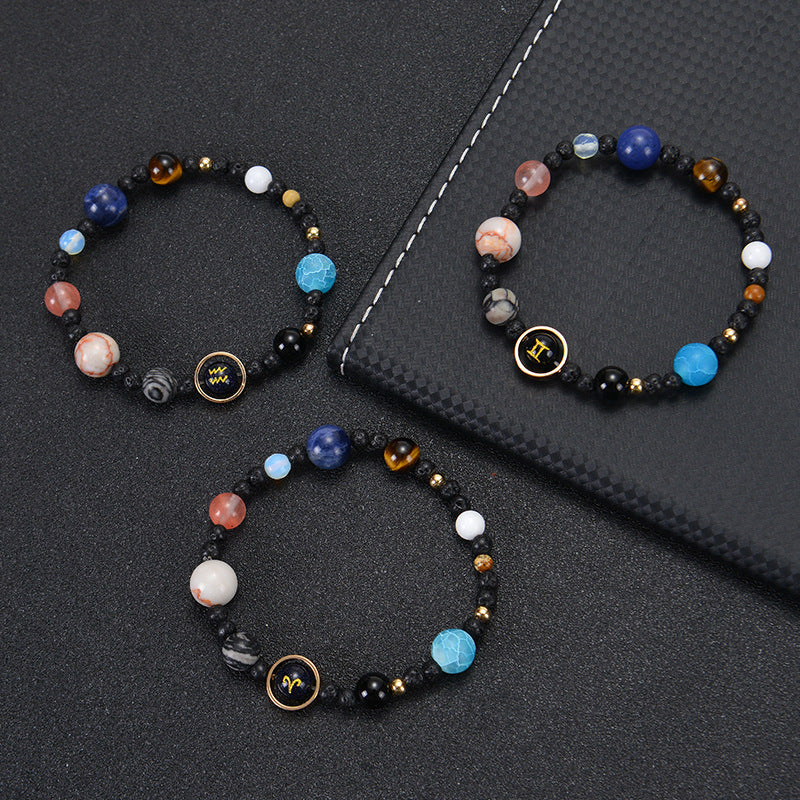 12 constellation bracelets for men and women 12 constellation healing crystal stone bead bracelets birthday constellation gifts constellation fortune spiritual bracelet