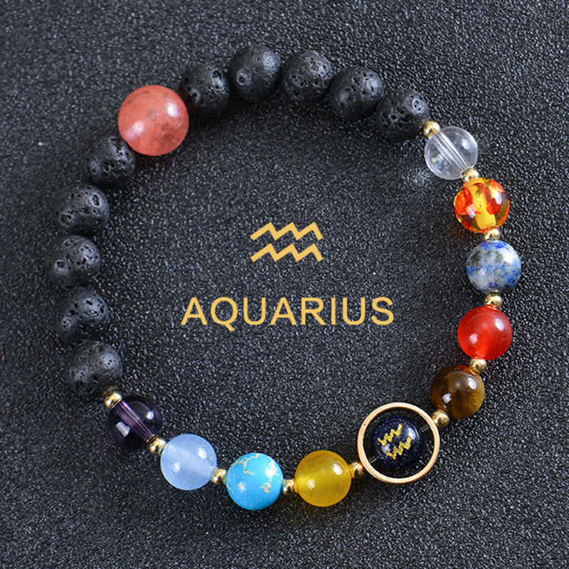 12 constellation bracelets for men and women 12 constellation healing crystal stone bead bracelets birthday constellation gifts constellation fortune spiritual bracelet