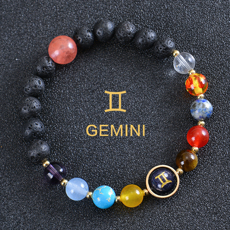 12 constellation bracelets for men and women 12 constellation healing crystal stone bead bracelets birthday constellation gifts constellation fortune spiritual bracelet