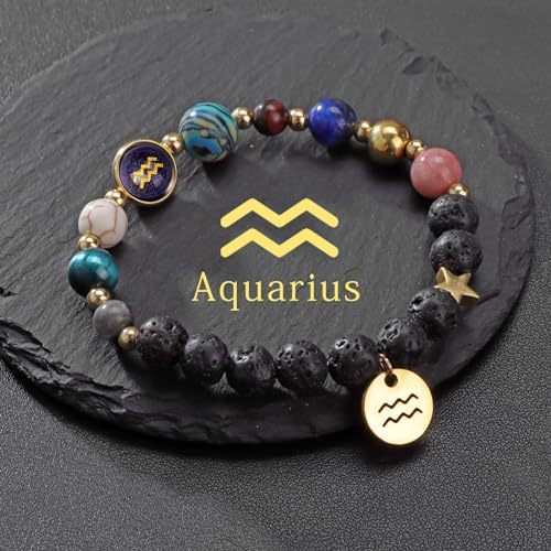 12 constellation bracelets for men and women 12 constellation healing crystal stone bead bracelets birthday constellation gifts constellation fortune spiritual bracelet