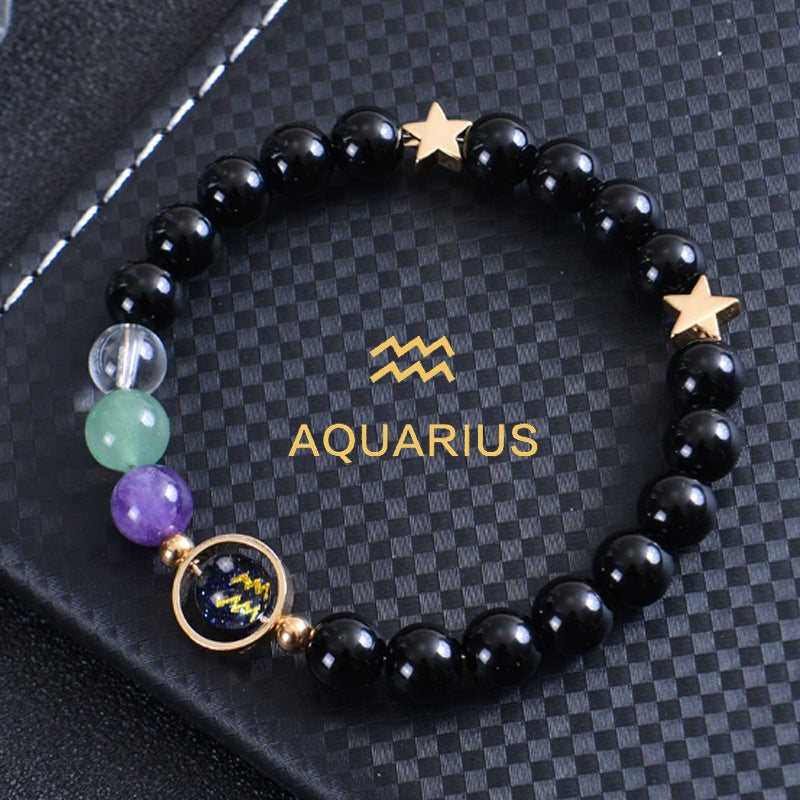 12 constellation bracelets for men and women 12 constellation healing crystal stone bead bracelets birthday constellation gifts constellation fortune spiritual bracelet