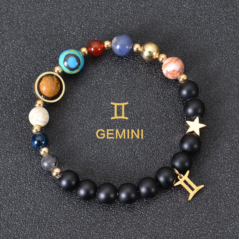 12 constellation bracelets for men and women 12 constellation healing crystal stone bead bracelets birthday constellation gifts constellation fortune spiritual bracelet