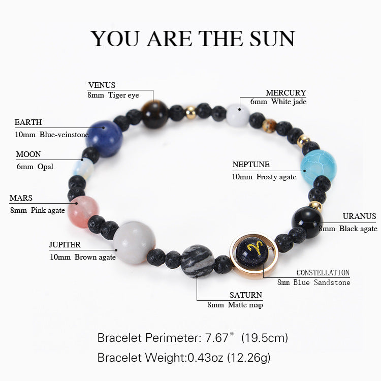 12 constellation bracelets for men and women 12 constellation healing crystal stone bead bracelets birthday constellation gifts constellation fortune spiritual bracelet