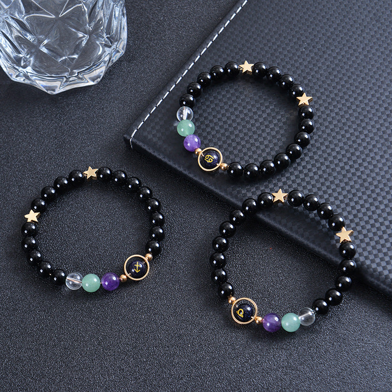 12 constellation bracelets for men and women 12 constellation healing crystal stone bead bracelets birthday constellation gifts constellation fortune spiritual bracelet